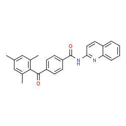 ChemSpider 2D Image | 4-(Mesitylcarbonyl)-N-(2-quinolinyl)benzamide | C26H22N2O2