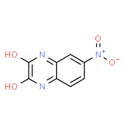 ChemSpider 2D Image | 6-Nitrochinoxalin-2,3-diol | C8H5N3O4