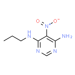 ChemSpider 2D Image | 5-Nitro-N-propyl-4,6-pyrimidinediamine | C7H11N5O2