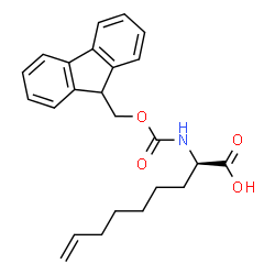 ChemSpider 2D Image | (2R)-2-{[(9H-Fluoren-9-ylmethoxy)carbonyl]amino}-8-nonenoic acid | C24H27NO4