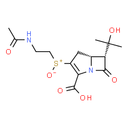 ChemSpider 2D Image | (2-Acetamidoethyl)[(5R,6R)-2-carboxy-6-(2-hydroxy-2-propanyl)-7-oxo-1-azabicyclo[3.2.0]hept-2-en-3-yl]sulfoniumolate | C14H20N2O6S