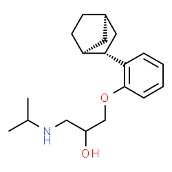 ChemSpider 2D Image | 1-{2-[(1S,2S,4R)-Bicyclo[2.2.1]hept-2-yl]phenoxy}-3-(isopropylamino)-2-propanol | C19H29NO2