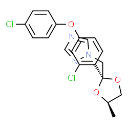 ChemSpider 2D Image | (2S,4R)-difenoconazole | C19H17Cl2N3O3