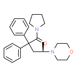 ChemSpider 2D Image | (4R)-4-(4-Morpholinyl)-2,2-diphenyl-1-(1-pyrrolidinyl)-1-pentanone | C25H32N2O2