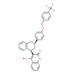 ChemSpider 2D Image | cis-flocoumafen | C33H25F3O4