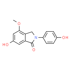 ChemSpider 2D Image | HYDROXYPHENYL HYDROXYMETHOXYISOINDOLINONE | C15H13NO4
