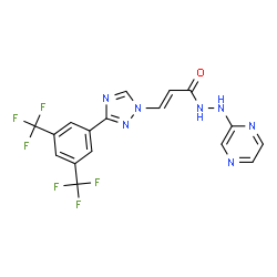 ChemSpider 2D Image | (E)-kpt-330 | C17H11F6N7O