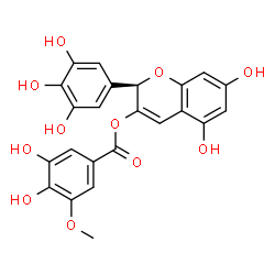 ChemSpider 2D Image | (2R)-5,7-Dihydroxy-2-(3,4,5-trihydroxyphenyl)-2H-chromen-3-yl 3,4-dihydroxy-5-methoxybenzoate | C23H18O11
