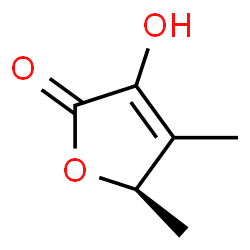 ChemSpider 2D Image | (5R)-3-Hydroxy-4,5-dimethyl-2(5H)-furanone | C6H8O3
