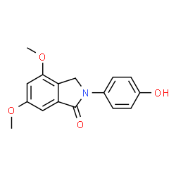 ChemSpider 2D Image | HYDROXYPHENYL DIMETHOXYISOINDOLINONE | C16H15NO4
