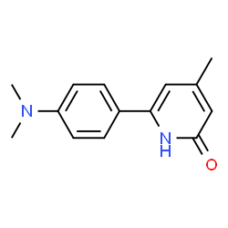 ChemSpider 2D Image | 6-[4-(Dimethylamino)phenyl]-4-methyl-2(1H)-pyridinone | C14H16N2O