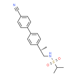 ChemSpider 2D Image | N-[(2R)-2-(4'-Cyano-4-biphenylyl)propyl]-2-propanesulfonamide | C19H22N2O2S