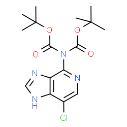 ChemSpider 2D Image | Bis(2-methyl-2-propanyl) (7-chloro-1H-imidazo[4,5-c]pyridin-4-yl)imidodicarbonate | C16H21ClN4O4