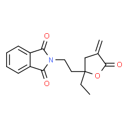 ChemSpider 2D Image | 2-(2-(2-Ethyl-4-methylene-5-oxotetrahydro-2-furanyl)ethyl)-1H-isoindole-1,3(2H)-dione | C17H17NO4