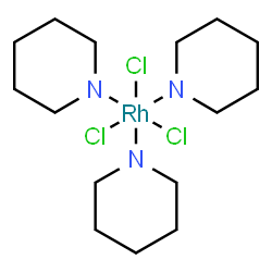 ChemSpider 2D Image | Rhodium(6+) chloride piperidin-1-ide (1:3:3) | C15H30Cl3N3Rh