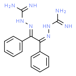 ChemSpider 2D Image | (2Z)-2-[(2E)-2-(Carbamimidoylhydrazono)-1,2-diphenylethylidene]hydrazinecarboximidamide | C16H18N8