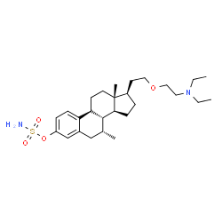 ChemSpider 2D Image | (7alpha)-21-[2-(Diethylamino)ethoxy]-7-methyl-19-norpregna-1(10),2,4-trien-3-yl sulfamate | C27H44N2O4S
