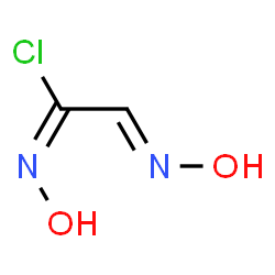 ChemSpider 2D Image | (1E,2E)-N-Hydroxy-2-(hydroxyimino)ethanimidoyl chloride | C2H3ClN2O2