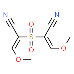ChemSpider 2D Image | (2Z,2'E)-2,2'-Sulfonylbis(3-methoxyacrylonitrile) | C8H8N2O4S