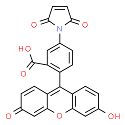 ChemSpider 2D Image | 5-(2,5-Dioxo-2,5-dihydro-1H-pyrrol-1-yl)-2-(6-hydroxy-3-oxo-3H-xanthen-9-yl)benzoic acid | C24H13NO7