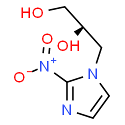 ChemSpider 2D Image | (2S)-3-(2-Nitro-1H-imidazol-1-yl)-1,2-propanediol | C6H9N3O4