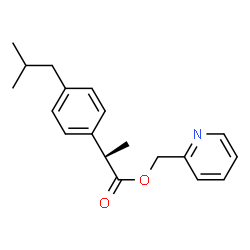 ChemSpider 2D Image | 2-Pyridinylmethyl (2R)-2-(4-isobutylphenyl)propanoate | C19H23NO2