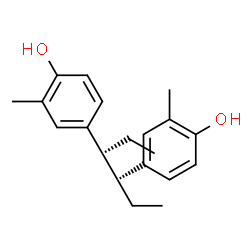 ChemSpider 2D Image | 4,4'-[(3R,4R)-3,4-Hexanediyl]bis(2-methylphenol) | C20H26O2