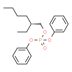 ChemSpider 2D Image | (2R)-2-Ethylhexyl diphenyl phosphate | C20H27O4P