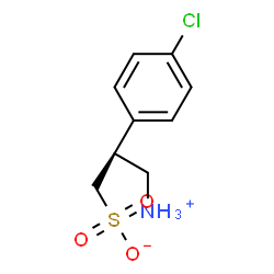 ChemSpider 2D Image | (2S)-3-Ammonio-2-(4-chlorophenyl)-1-propanesulfonate | C9H12ClNO3S