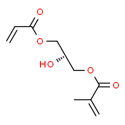 ChemSpider 2D Image | (2R)-3-(Acryloyloxy)-2-hydroxypropyl methacrylate | C10H14O5