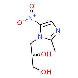 ChemSpider 2D Image | (2S)-3-(2-Methyl-5-nitro-1H-imidazol-1-yl)-1,2-propanediol | C7H11N3O4