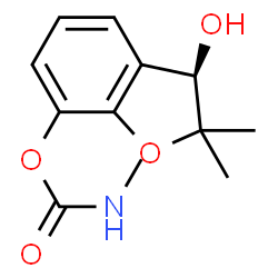ChemSpider 2D Image | (3R)-3-Hydroxy-2,2-dimethyl-2,3-dihydro-1-benzofuran-7-yl methylcarbamate | C12H15NO4