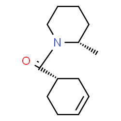 ChemSpider 2D Image | (1S)-3-Cyclohexen-1-yl[(2S)-2-methyl-1-piperidinyl]methanone | C13H21NO