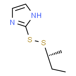 ChemSpider 2D Image | 2-[(2S)-2-Butanyldisulfanyl]-1H-imidazole | C7H12N2S2