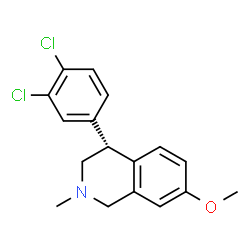 ChemSpider 2D Image | (4R)-4-(3,4-Dichlorophenyl)-7-methoxy-2-methyl-1,2,3,4-tetrahydroisoquinoline | C17H17Cl2NO