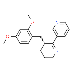 ChemSpider 2D Image | (3R)-3-(2,4-Dimethoxybenzyl)-3,4,5,6-tetrahydro-2,3'-bipyridine | C19H22N2O2