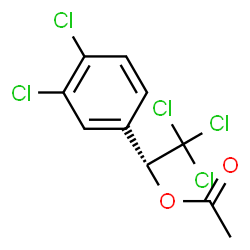 ChemSpider 2D Image | (1R)-2,2,2-Trichloro-1-(3,4-dichlorophenyl)ethyl acetate | C10H7Cl5O2