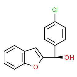 ChemSpider 2D Image | (R)-1-Benzofuran-2-yl(4-chlorophenyl)methanol | C15H11ClO2