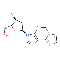 ChemSpider 2D Image | 3-(2-Deoxy-alpha-D-erythro-pentofuranosyl)-3H-imidazo[2,1-i]purine | C12H13N5O3
