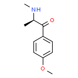 ChemSpider 2D Image | (2R)-1-(4-Methoxyphenyl)-2-(methylamino)-1-propanone | C11H15NO2