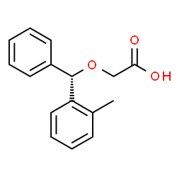 ChemSpider 2D Image | [(S)-(2-Methylphenyl)(phenyl)methoxy]acetic acid | C16H16O3
