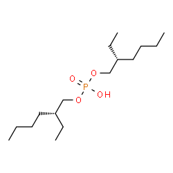 ChemSpider 2D Image | Bis[(2R)-2-ethylhexyl] hydrogen phosphate | C16H35O4P