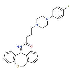ChemSpider 2D Image | N-[(11R)-6,11-Dihydrodibenzo[b,e]thiepin-11-yl]-4-[4-(4-fluorophenyl)-1-piperazinyl]butanamide | C28H30FN3OS