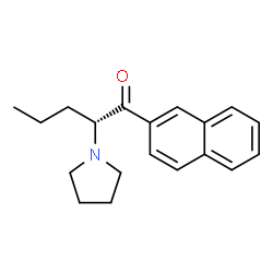 ChemSpider 2D Image | (2R)-1-(2-Naphthyl)-2-(1-pyrrolidinyl)-1-pentanone | C19H23NO