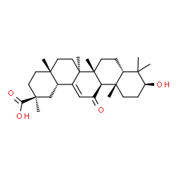 ChemSpider 2D Image | (3beta,5beta)-3-Hydroxy-11-oxoolean-12-en-30-oic acid | C30H46O4