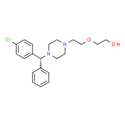 ChemSpider 2D Image | 2-(2-{4-[(R)-(4-Chlorophenyl)(phenyl)methyl]-1-piperazinyl}ethoxy)ethanol | C21H27ClN2O2