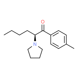 ChemSpider 2D Image | (2S)-1-(4-Methylphenyl)-2-(1-pyrrolidinyl)-1-hexanone | C17H25NO