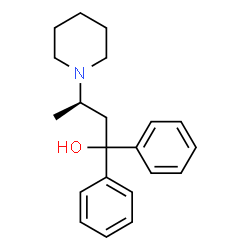 ChemSpider 2D Image | (3R)-1,1-Diphenyl-3-(1-piperidinyl)-1-butanol | C21H27NO