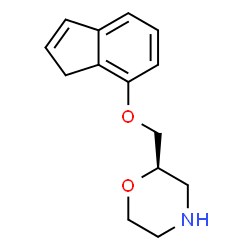 ChemSpider 2D Image | (2R)-2-[(1H-Inden-7-yloxy)methyl]morpholine | C14H17NO2