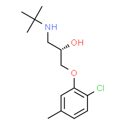 ChemSpider 2D Image | (2S)-1-(2-Chloro-5-methylphenoxy)-3-[(2-methyl-2-propanyl)amino]-2-propanol | C14H22ClNO2